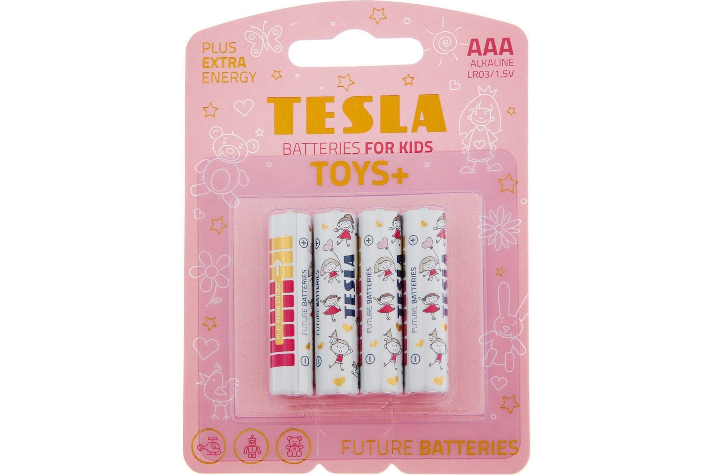 Tesla Батарейки AAA TOYS+ GIRL 4 шт. 8594183397825