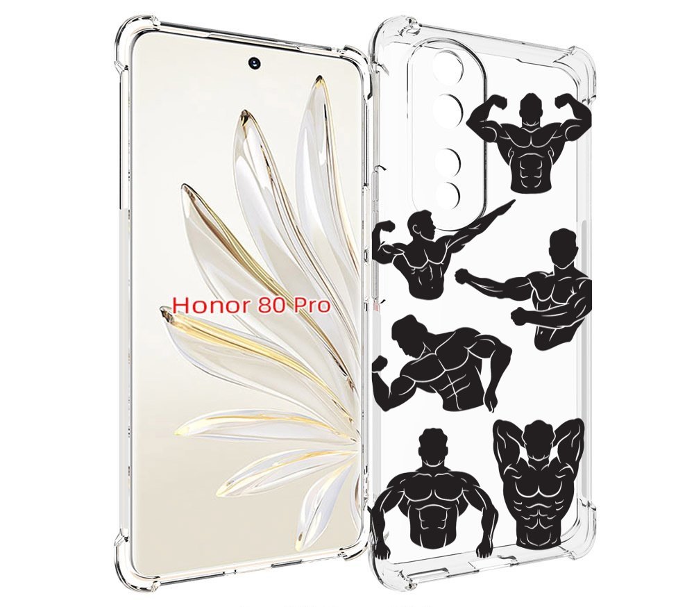 

Чехол MyPads Атлет мужской для Honor 80 Pro, Прозрачный, Tocco