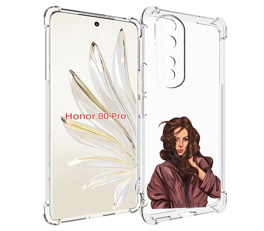 

Чехол MyPads Арт-рисунок-девушки для Honor 80 Pro, Прозрачный, Tocco