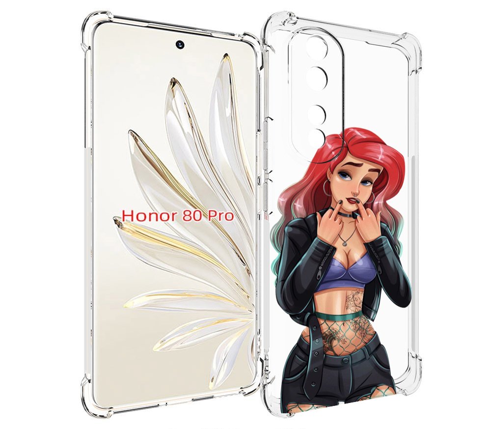 

Чехол MyPads Ариэль-русалочка-готика для Honor 80 Pro, Прозрачный, Tocco