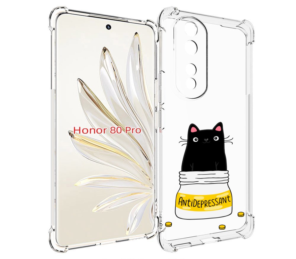 

Чехол MyPads Антидеприсан для Honor 80 Pro, Прозрачный, Tocco
