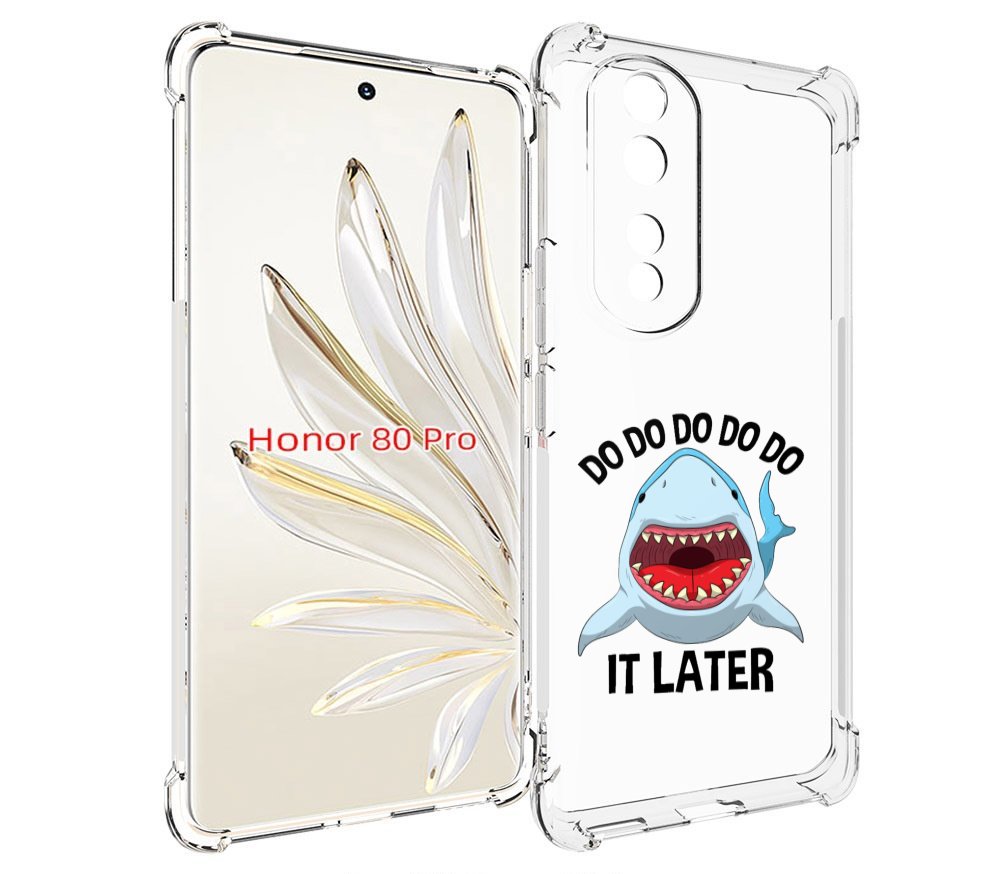 

Чехол MyPads Акула для Honor 80 Pro, Прозрачный, Tocco