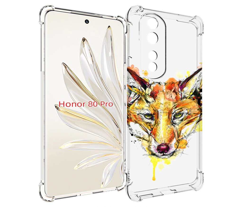 

Чехол MyPads Акварельная лиса для Honor 80 Pro, Прозрачный, Tocco