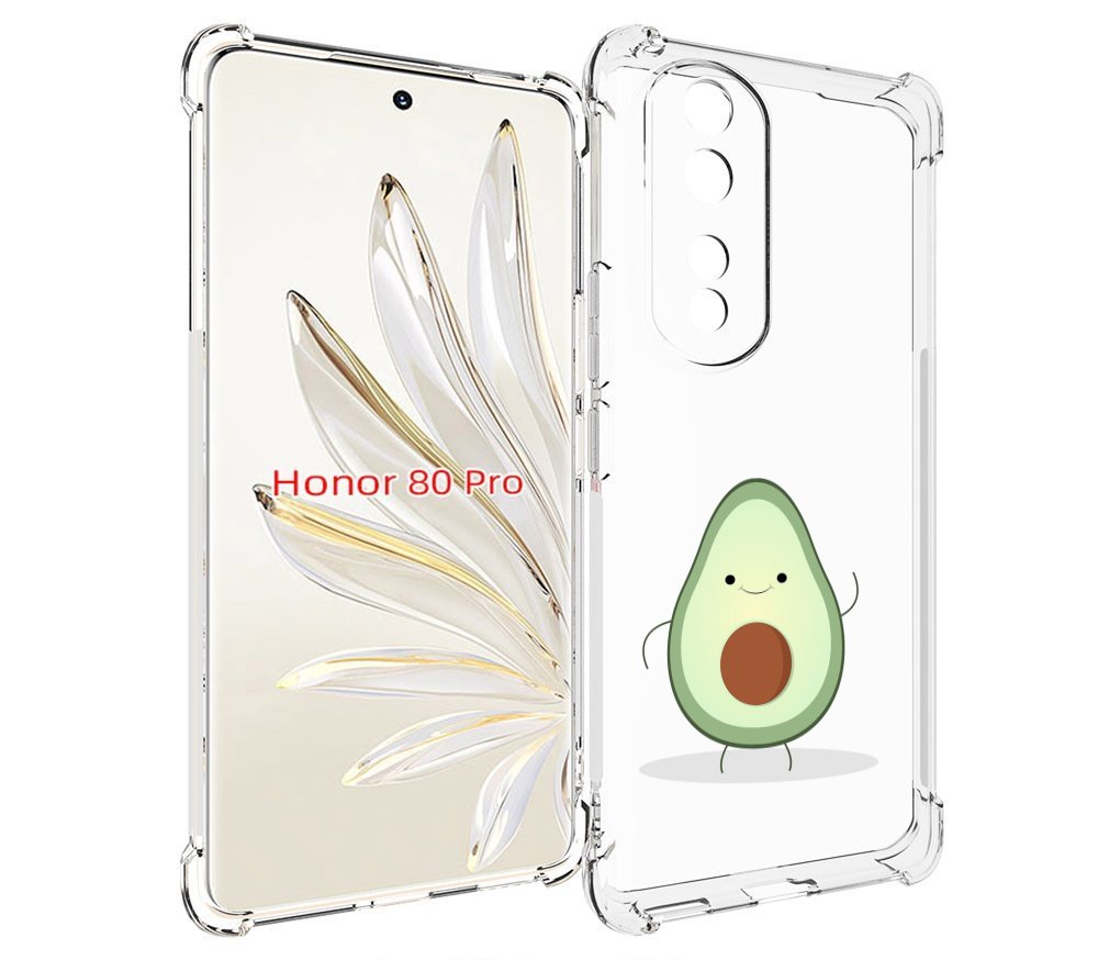 

Чехол MyPads Авокадик для Honor 80 Pro, Прозрачный, Tocco