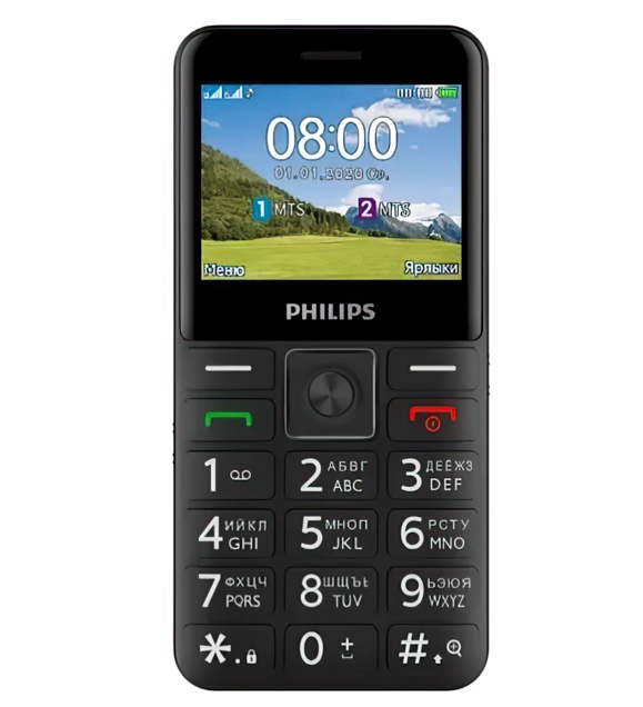 

Мобильнй телефон Philips Xenium E207 Black