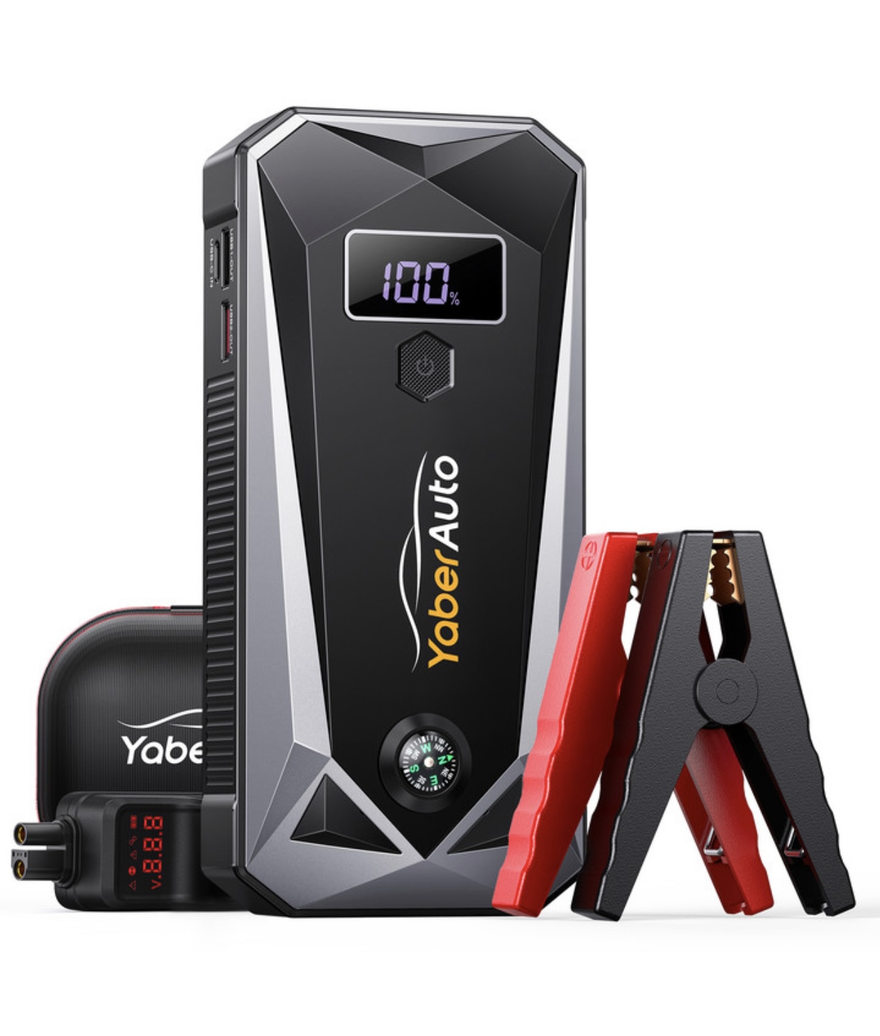 Пусковое портативное устройство бустер YABER 21800mAh 2500A Jump starter.Powerbank.