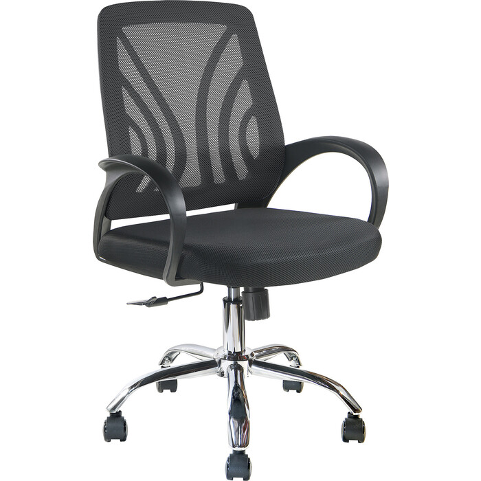 фото Кресло офисное riva rch 8099e black mesh / chrome crosspiece riva chair