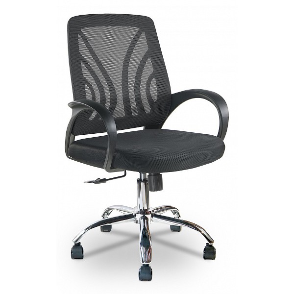 фото Кресло офисное riva rch 8099e black mesh / chrome crosspiece riva chair