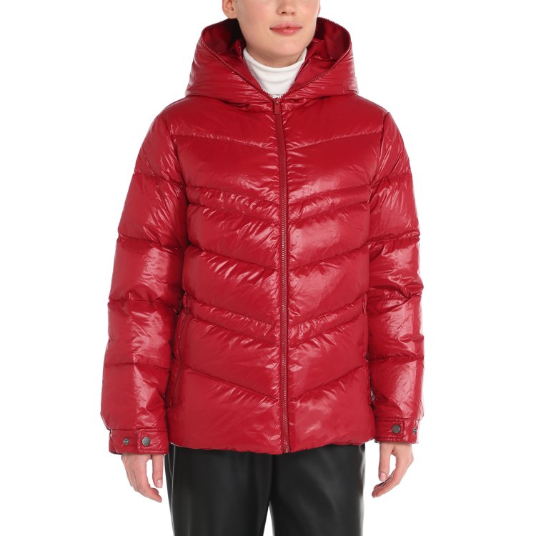 

Пуховик женский Maison David MLY012 бордовый XL, MLY012
