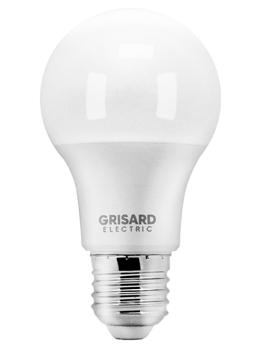 фото Лампа светодиодная grisard electric шар a60 е27 9вт 4000к 220в