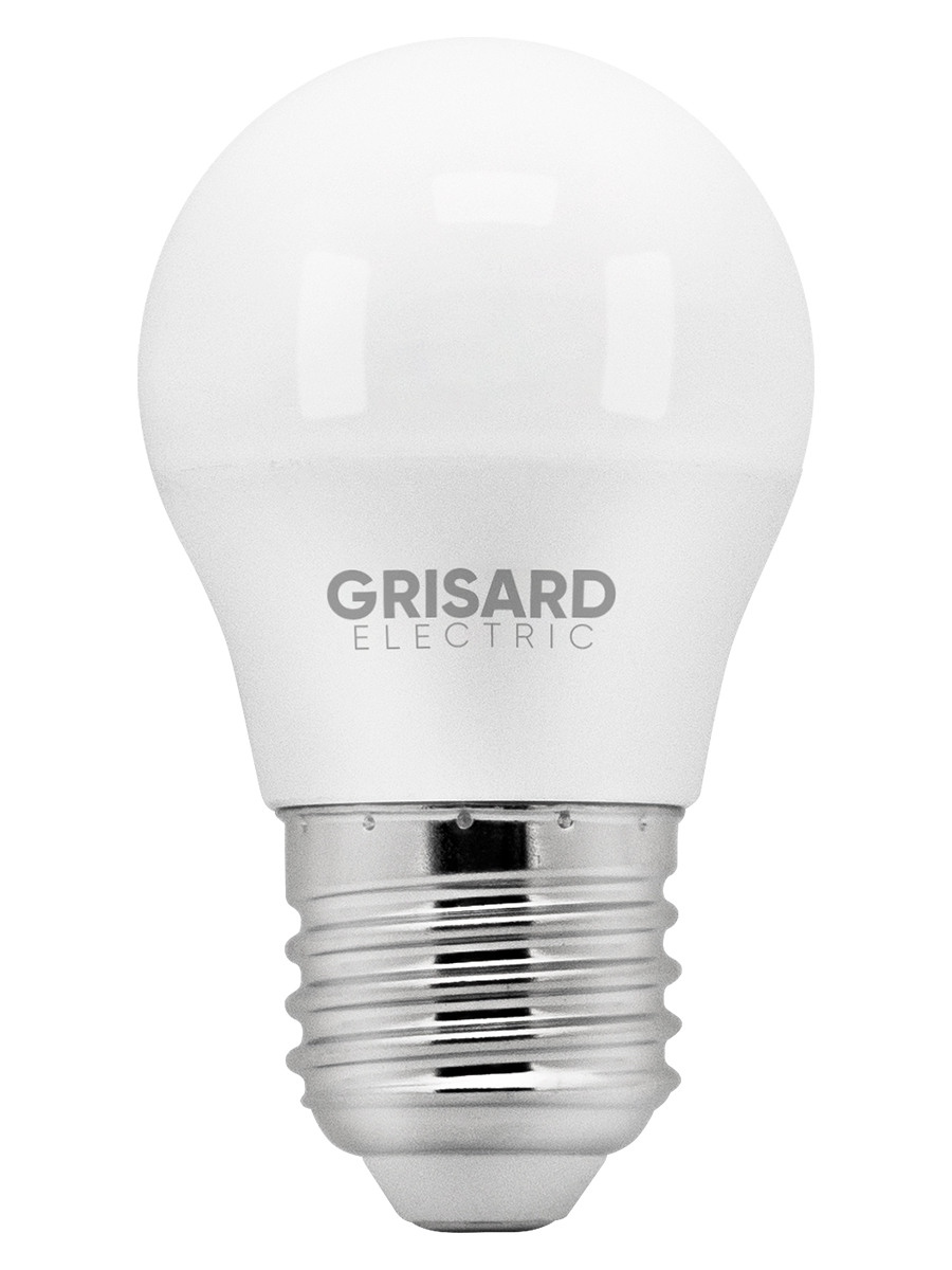 фото Лампа светодиодная grisard electric шар g45 e27 7вт 4000к 220в