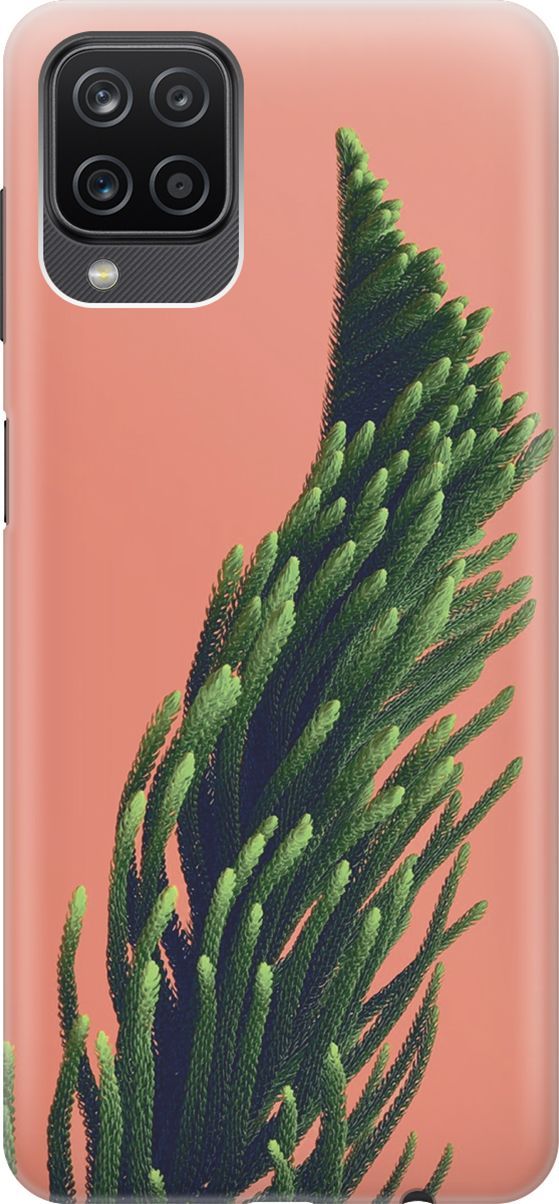

Чехол на Samsung Galaxy A12/M12 с принтом "Хвоя на розовом", Зеленый;розовый, 7057