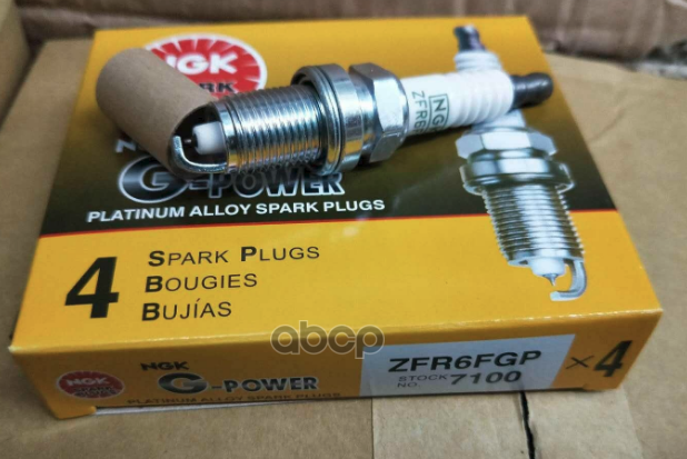 

NGK-NTK Свеча зажигания NGK 7100 /ZFR6FGP/ серия G-Power платина 4шт