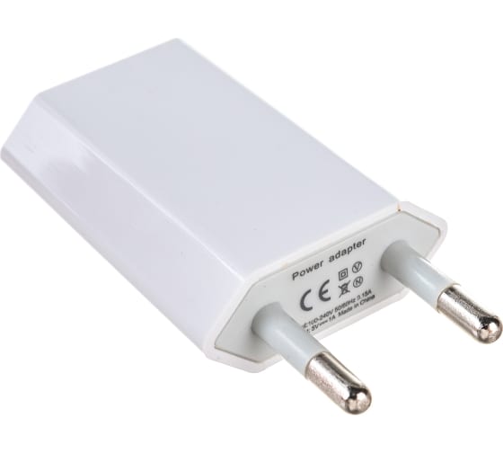 Сетевое зарядное устройство Rexant Iphone/Ipod USB (5 V, 1000 Maч) белый 18-1194
