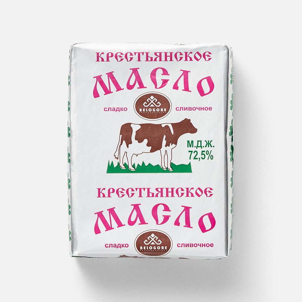 

Масло Belogore Крестьянское сладко-сливочное, 72,5%, 180 г