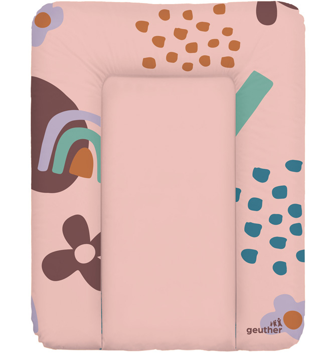 фото Geuther накладка для пеленания geuther розовая с цветами, 50х70 см