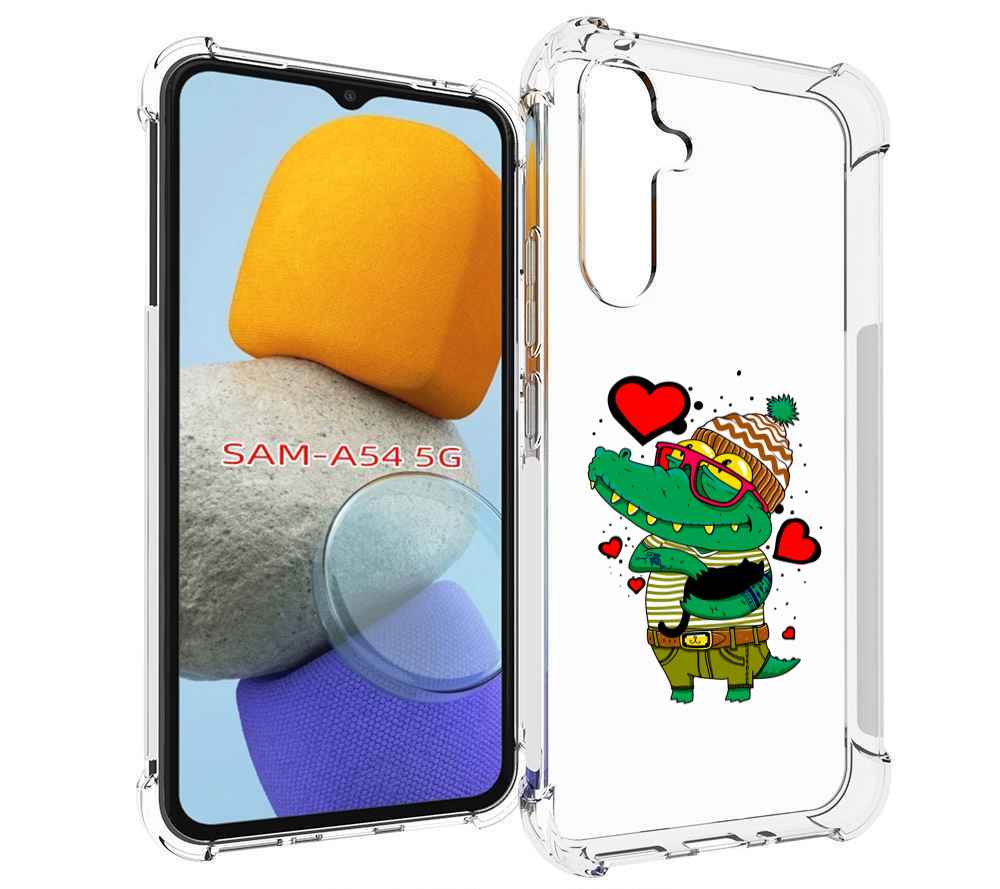 

Чехол MyPads Влюбленный крокодил для Samsung Galaxy A54, Tocco