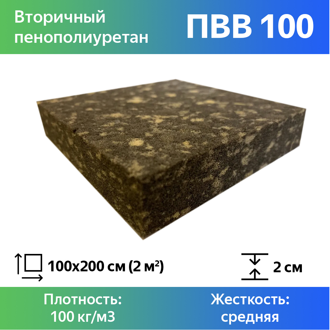

Поролон для мебели вторичный Эгида RBD100 листовой 1x100x200 см, Белый, RBD-100 30