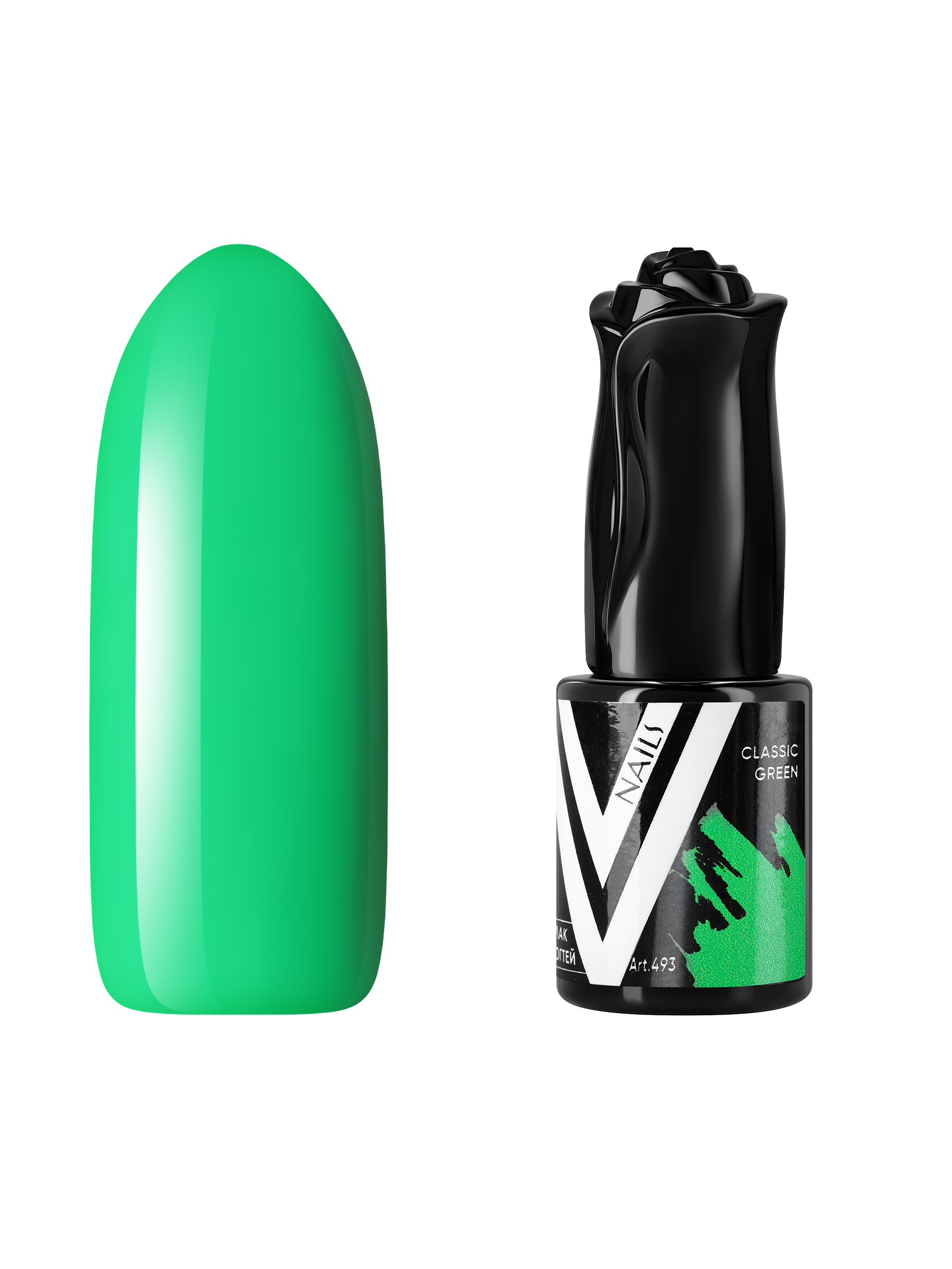 Гель-лак Vogue Nails матовый Classic Green ярко-зеленый 10 мл