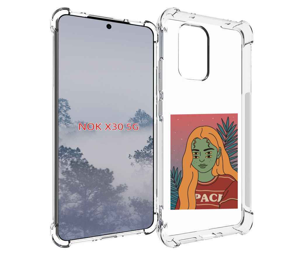 

Чехол MyPads четырехглазая девушка женский для Nokia X30 5G, Tocco