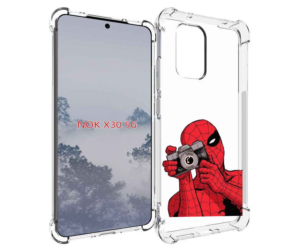 

Чехол MyPads человек паук фотограф детский для Nokia X30 5G, Tocco