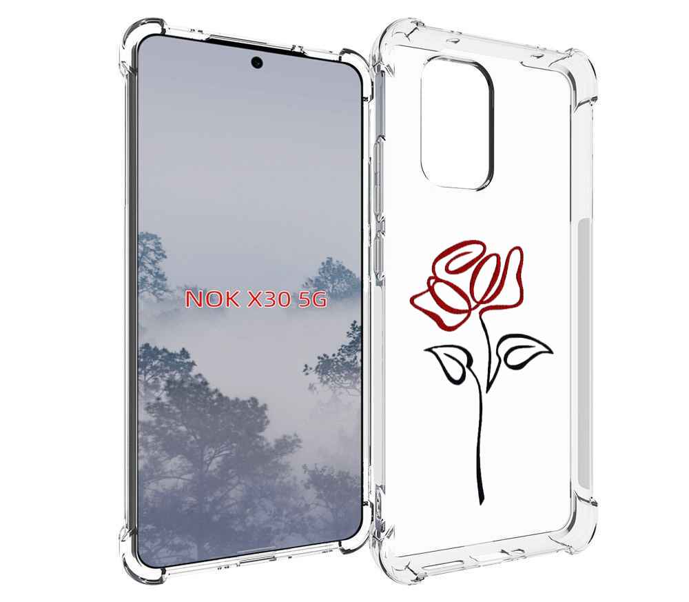 

Чехол MyPads цветок в одну линию для Nokia X30 5G, Tocco