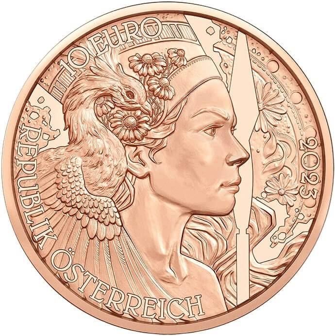 

Монета 10 евро Ромашка, Язык цветов, Австрия 2023 UNC