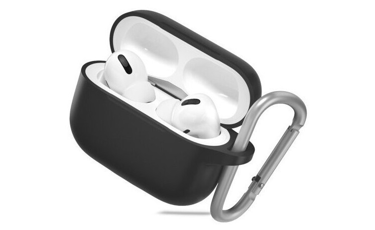 фото Чехол с карабином blueo soft silicone airpods pro черный (b36-blk)