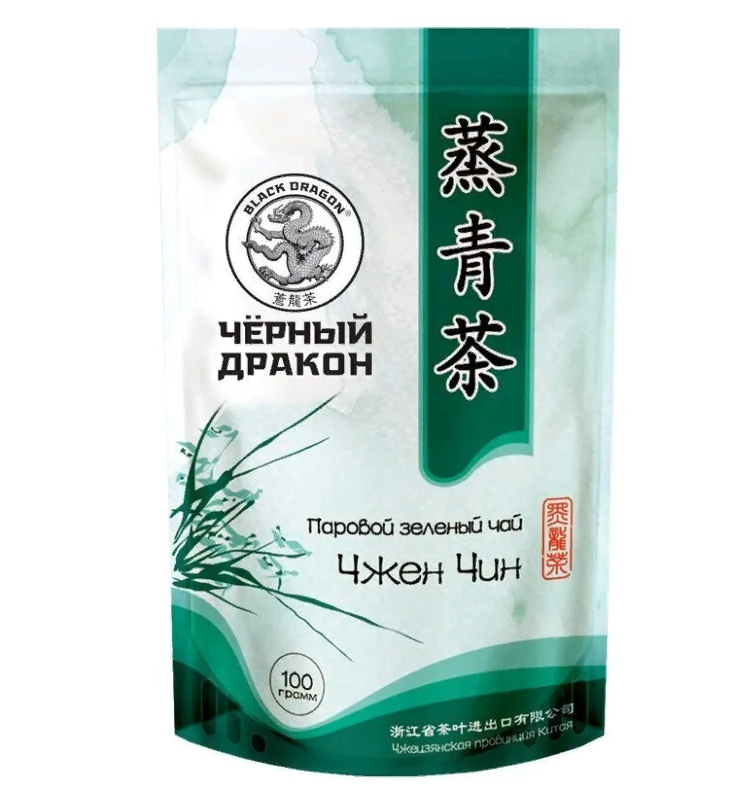 Чай Зеленый паровой Чжен Чин Black Dragon 100г 3 шт.
