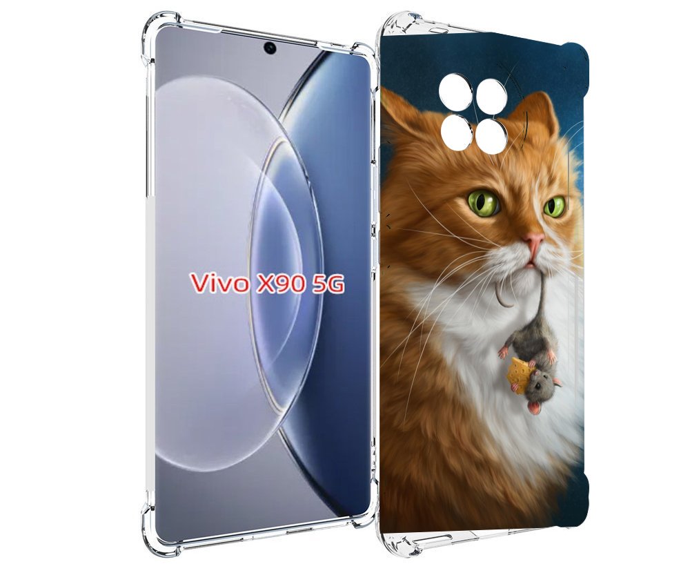 Чехол MyPads Кот-и-мышь для Vivo X90