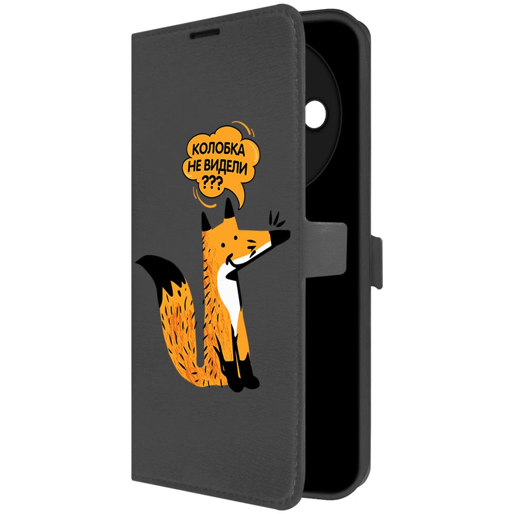 

Чехол-книжка Krutoff Eco Book для Xiaomi Redmi A3 Лиса (черный)