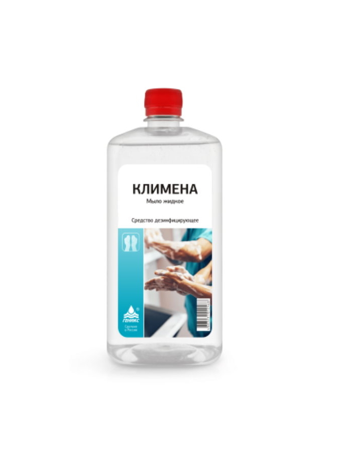 Жидкое мыло Климена дезинфицирующее 1 литр подставка для столовых приборов доляна harm микс