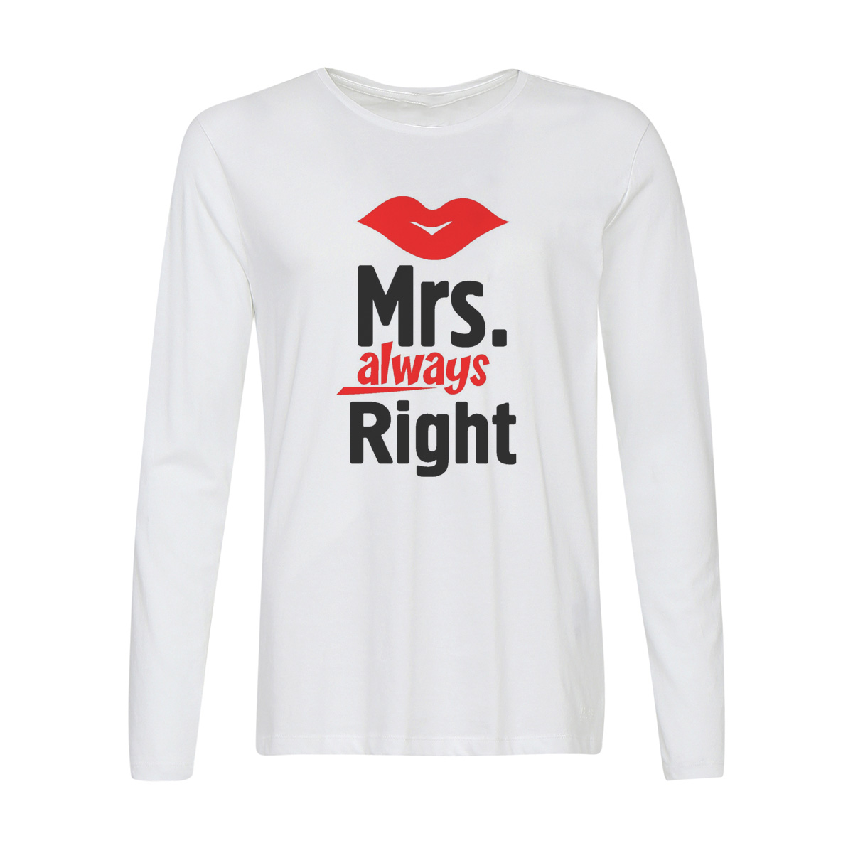 

Лонгслив CoolPodarok Mrs always right (Миссис всегда права), w0113916