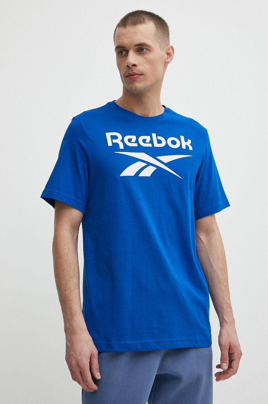 

Футболка мужская Reebok Identity Stacked Logo Tee синяя 2XL, Синий, Identity Stacked Logo Tee