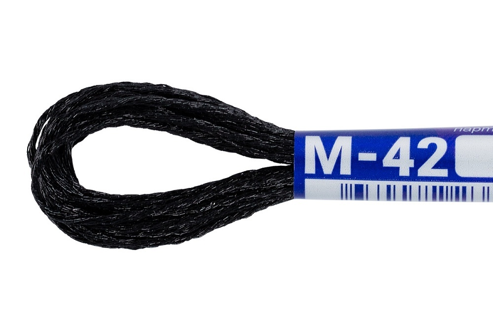

Gamma мулине, NM металлик, 100% полиэстер, 12х8 м, М-42 черный, 83713538184