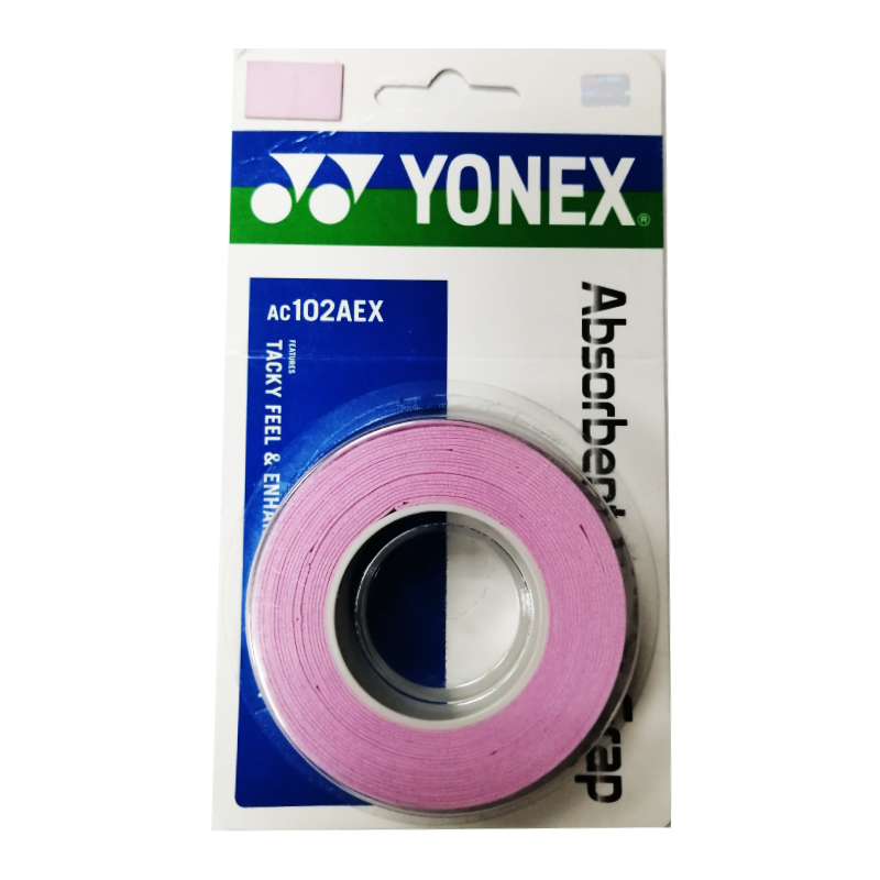 фото Обмотка для ручки ракетки yonex overgrip absorbent ac102a х3, light pink