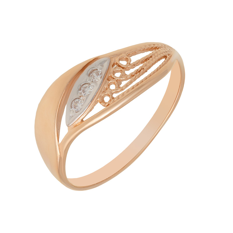 

Кольцо из красного золота с фианитом р.18 НАШЕ ЗОЛОТО 2БКЗ5К.1-01-0210-01, 2БКЗ5К.1-01-0210-01