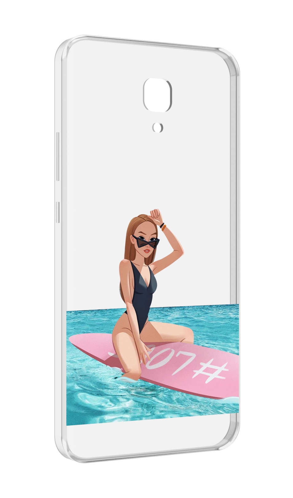 

Чехол MyPads девушка-на-серфе женский для Meizu M5 Note, Прозрачный, Tocco