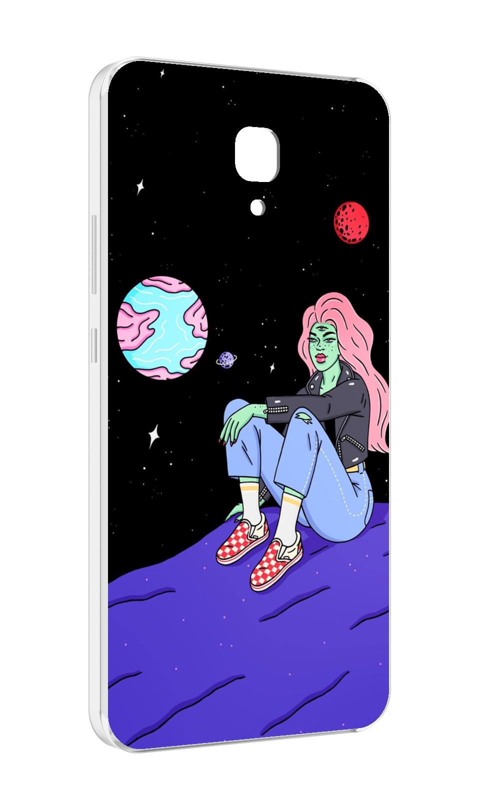 

Чехол MyPads девушка-на-луне-мультик для Meizu M5 Note, Прозрачный, Tocco