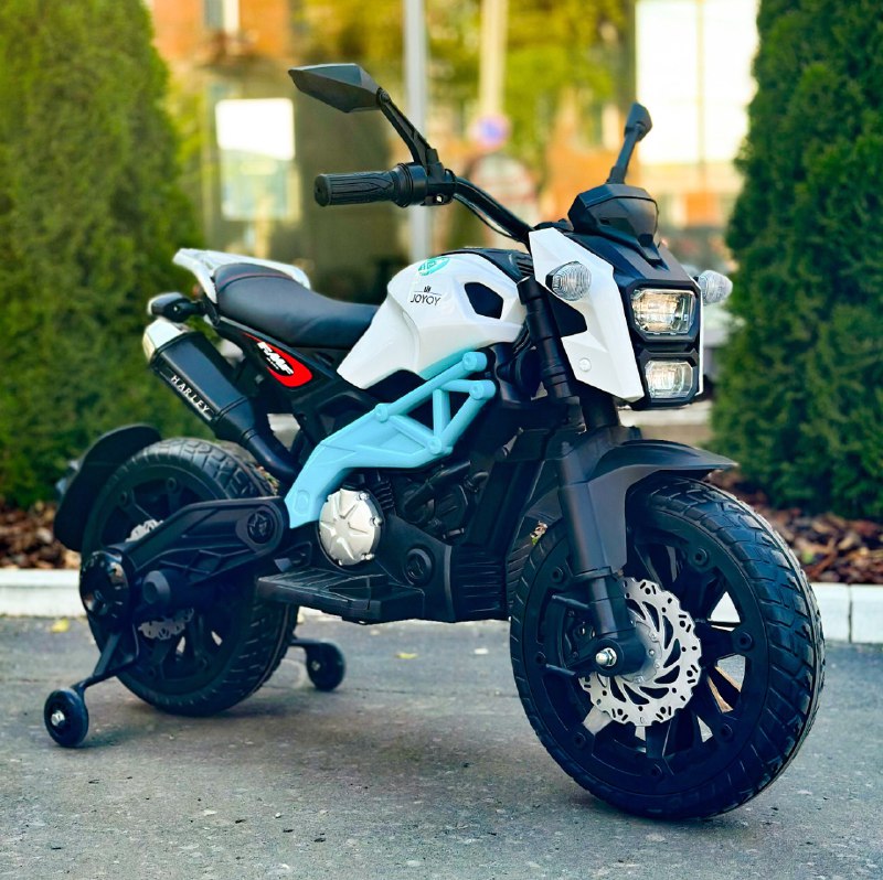 Детский электромотоцикл JOYOY HARLEY, на аккумуляторе, синий