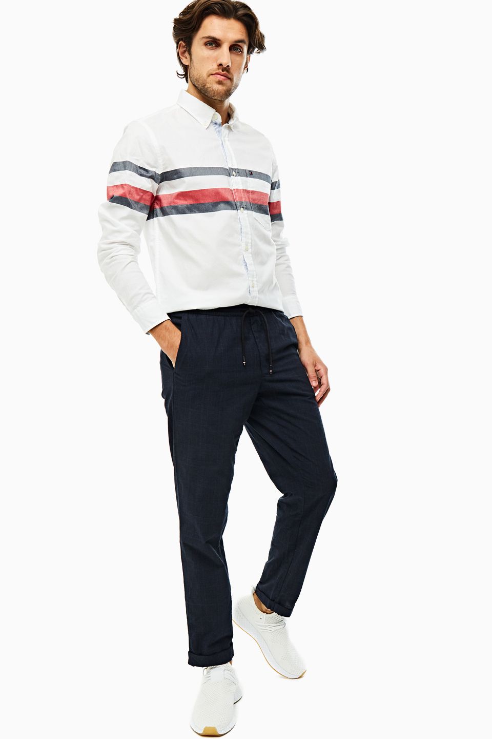 

Брюки мужские Tommy Hilfiger MW0MW13843 синие 36 US, Синий, MW0MW13843