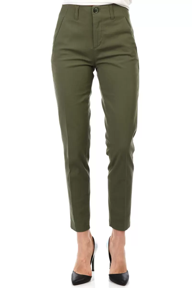 фото Брюки женские dlf 9876 chino-5771 green хаки 30