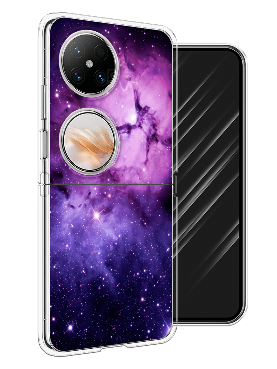 

Чехол Awog на Huawei Pocket 2 "Космос 18", Фиолетовый;черный;белый, 6123850-1