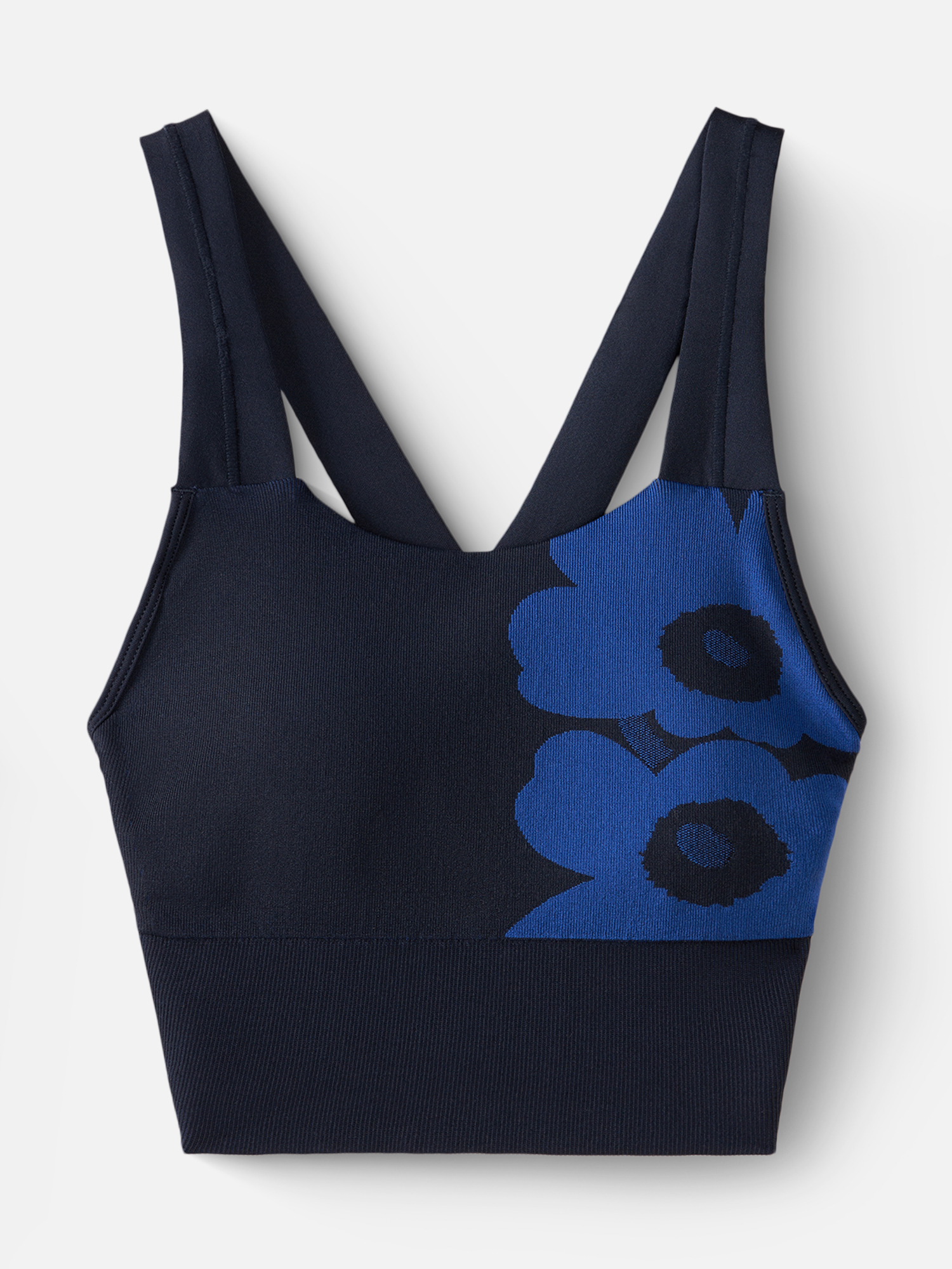 Топ женский Adidas Marimekko Aeroknit Long Line Bra GU4588 синий XS 2116₽