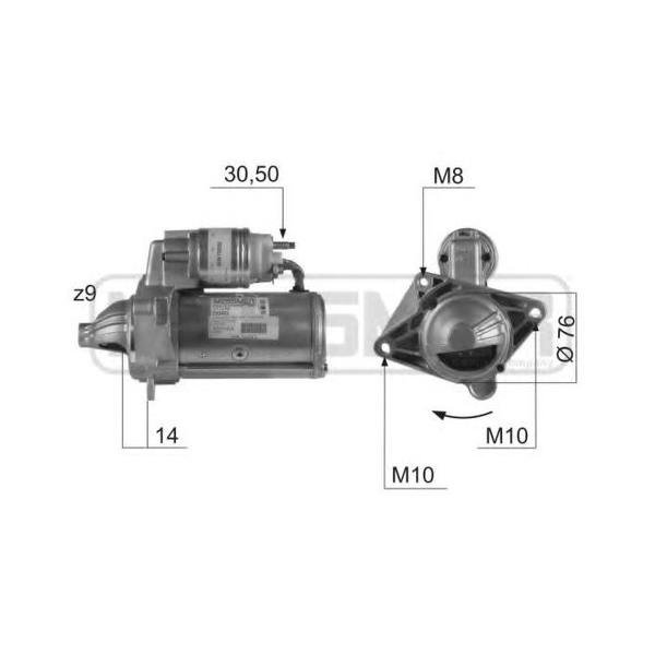 

Стартер Nissan Primastar/Qashqai / Qashqai +2 I/X-Trail 06>16 Renault Megane II/Megane II