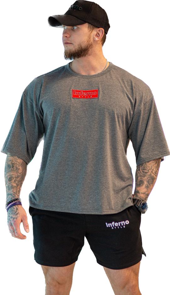 

Футболка мужская INFERNO style Ф-008-001 серая S, Серый, Ф-008-001