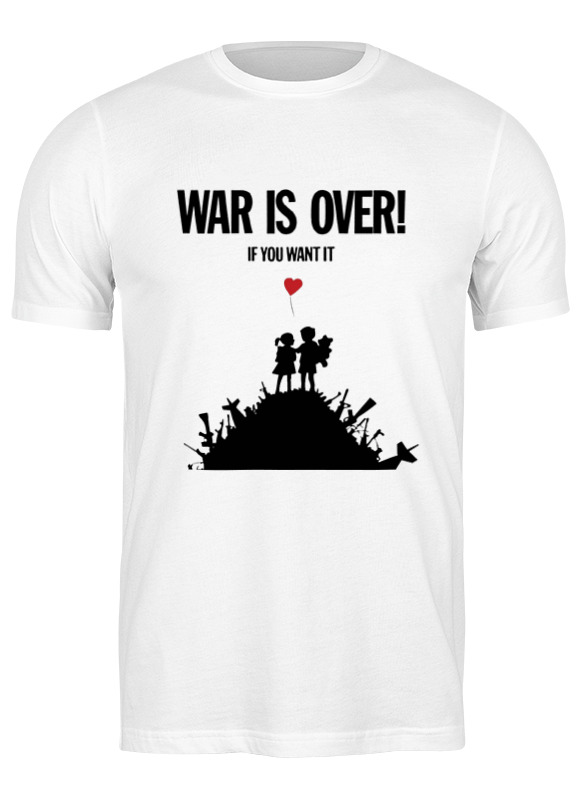 

Футболка мужская Printio War is over 671760 белая 2XL, Белый, War is over 671760