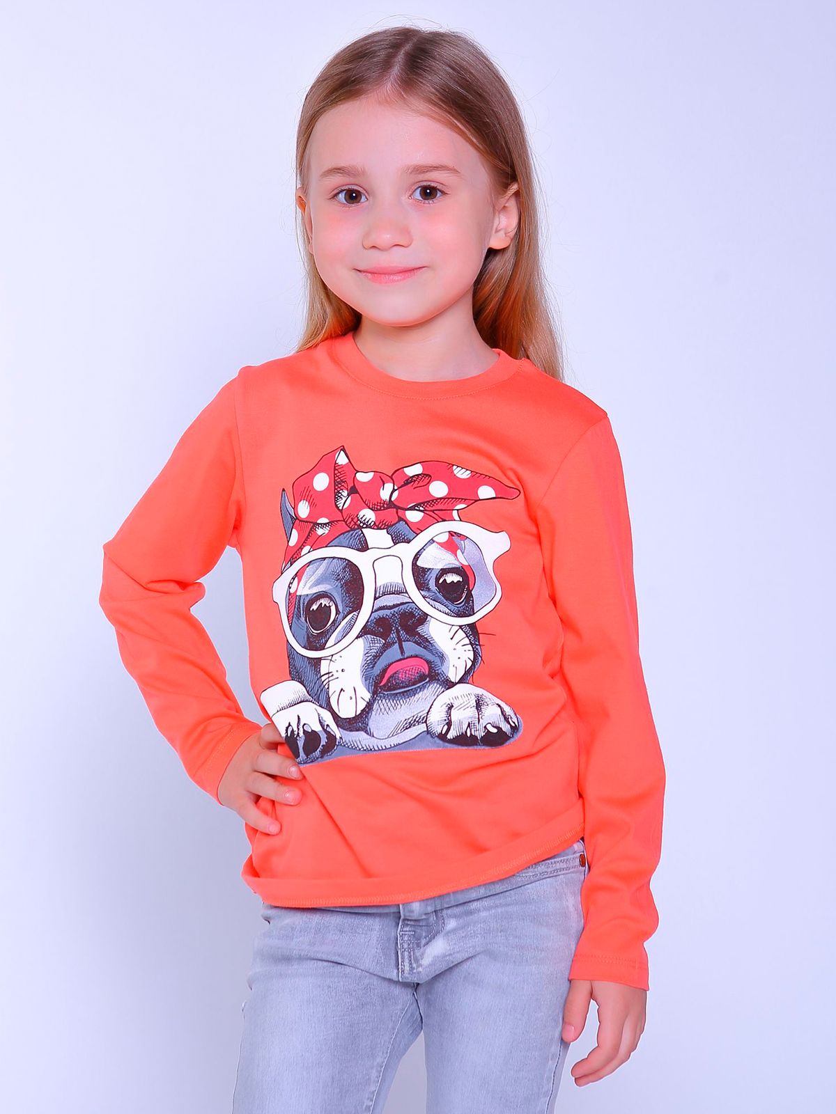 

Лонгслив Bella 5872-01 коралловый р.116, 5872-01
