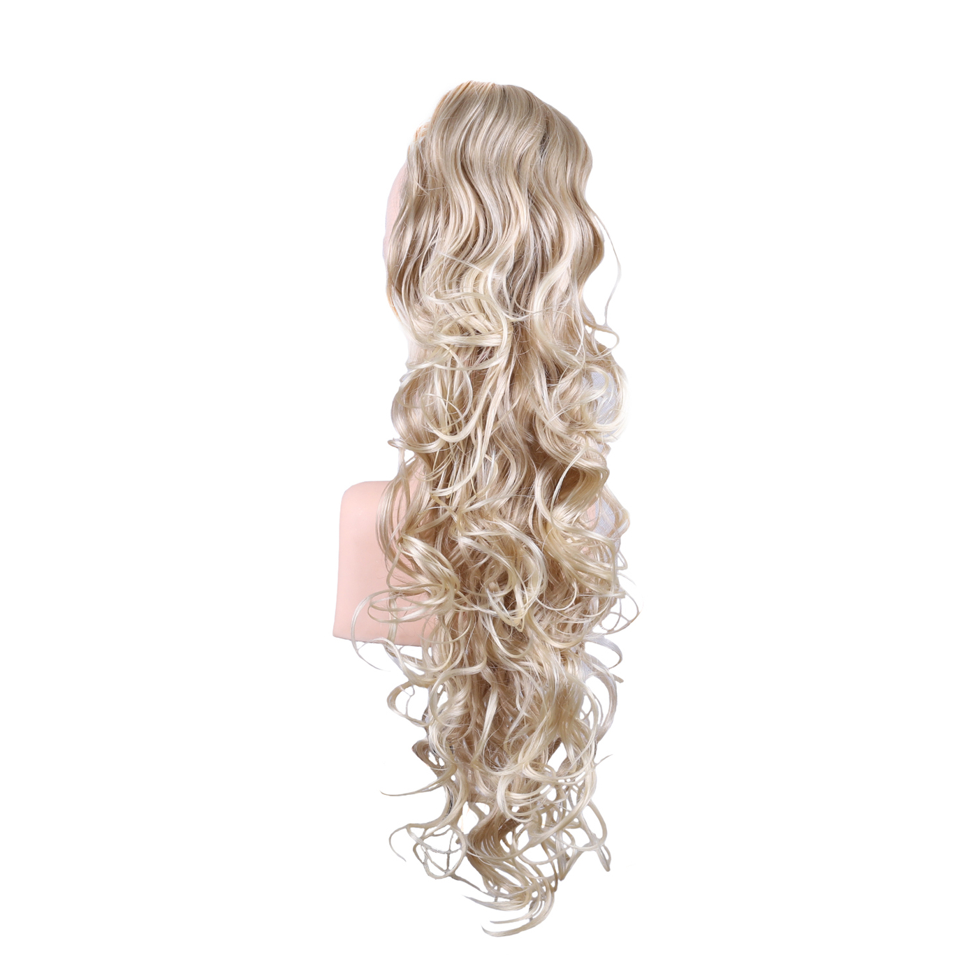 

Шиньон из волос WigStar Alessia, заколка-краб, волнистый, искусственный, холодный кремовый, Блонд, T88+20