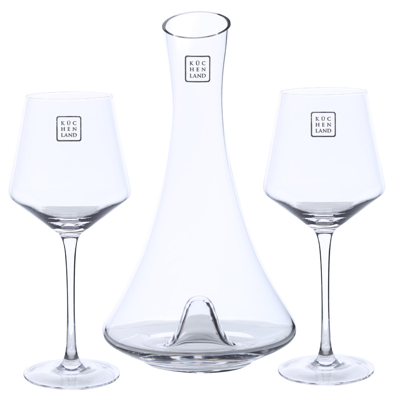 Набор для вина Kuchenland Ambition 2 перс, 3 пр, стекло
